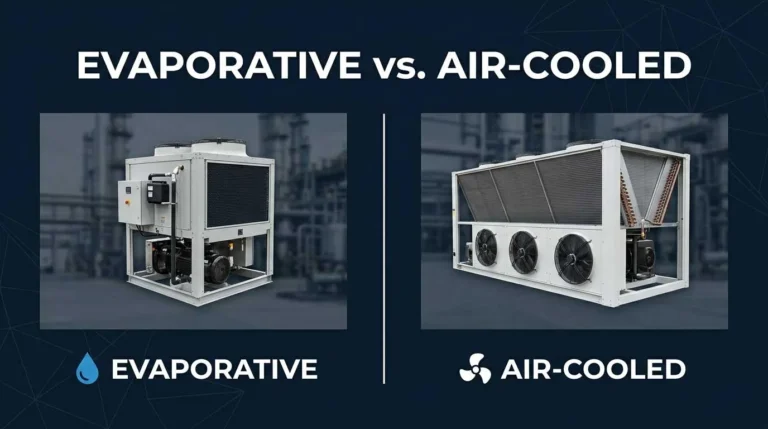 Evaporative condenser vs air-cooled condenser comparison for ammonia refrigeration plant